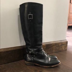 Black 6M Donald J. Pliner leather boots